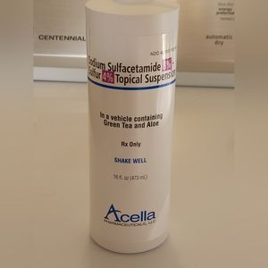 NWT Acella Sodium Sulfacetamide Sulfur Topical Suspension Acne Face Wash